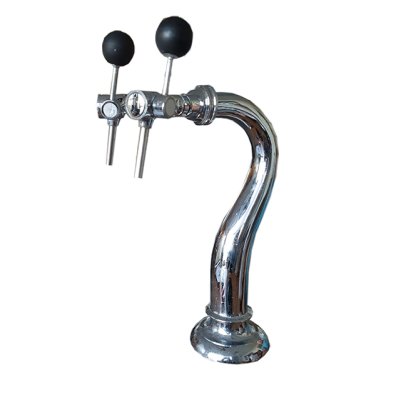 Occasion - Tapzuil zwanehals 2 kraans chroom
