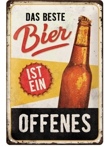 Nostalgic-Art Targa retrò, 15 x 20 cm, Group Therapy – Idee regalo per amanti della birra, in metallo, design vintage con frase
