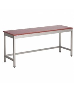 RVS Tafel met polyethyleen blad zonder bodemschap 600 diep