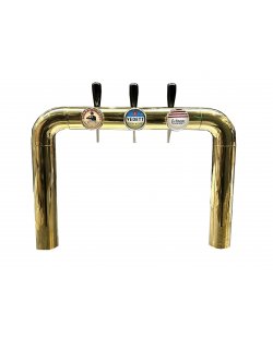 Showroommodel: Tapzuil Rainbow 3 kraans messing met 69mm lenzen 