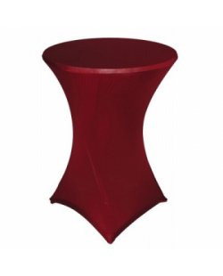 Huren: Statafelhoes stretch kleur bordeaux rood 