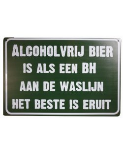 Alcoholvrij Bier als een BH reclamebord