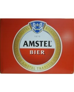 Amstel bier logo metalen pubbord