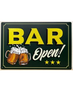Bar open reclamebord