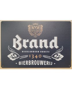 Brand bier reclamebord