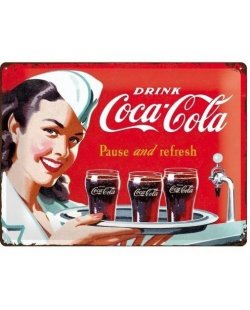 Coca-Cola pause and refresh reclamebord