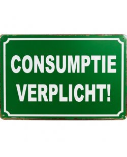 Consumptie verplicht pubbord