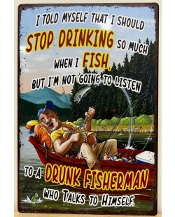 Drunk Fisherman reclamebord