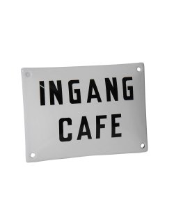 Emaille reclamebord: Ingang Café