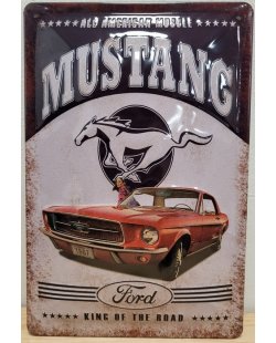 Ford Mustang, all american muscle reclamebord