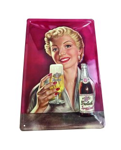 Grolsch reclamebord reliëf - rood