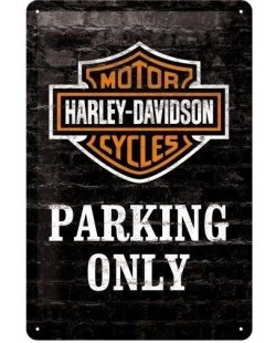 Harley-Davidson parking only reclamebord
