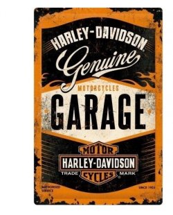 Harley-davidson reclamebord genuine garage