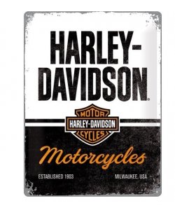 Harley-davidson reclamebord Motorcycles established 1903