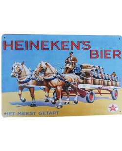 Heineken's bier het meest getapt reclamebord