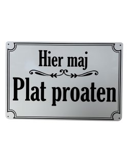 Hier maj plat proaten reclamebord