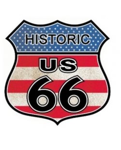 Historic route 66 reclamebord