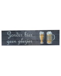 Zonder bier geen plezier pubbord