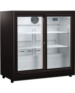 Magazijn opruiming: Husky 2 deurs glasdeur koeling met schuifdeuren