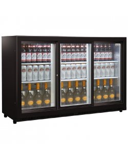 Magazijn opruiming: Husky 3 deurs glasdeur koeling met schuifdeuren