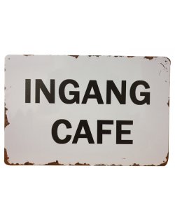 Ingang cafe reclamebord