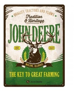 John Deere the key to great farming reclamebord