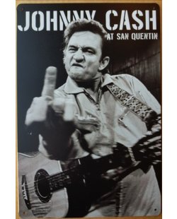 Johnny cash at san quentin reclamebord