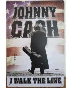 Johnny cash vlag reclamebord