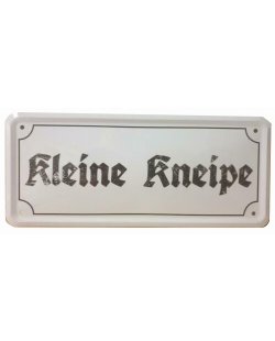 Kleine kneipe reclamebord relief