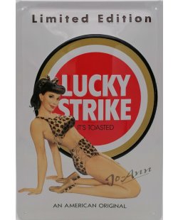 Lucky strike Jo-Ann reclamebord