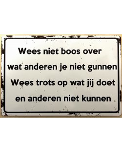 Reclamebord: Wees niet boos 