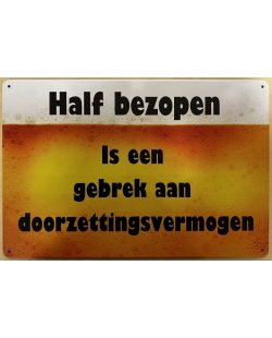 Half bezopen reclamebord