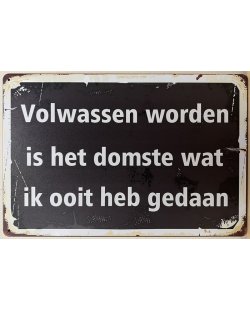 Volwassen worden is reclamebord