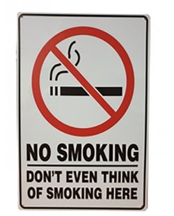 No smoking reclamebord