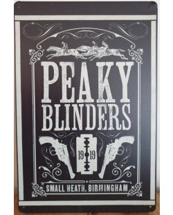Peaky Blinders zwart reclamebord