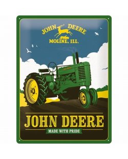 John Deere made with pride reclamebord