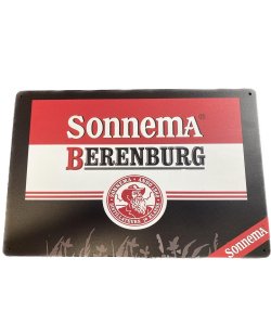 Reclamebord Sonnema berenburg zwart met logo 30x20