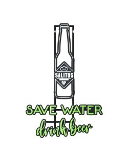 Salitos led verlichting 'save water drink beer'