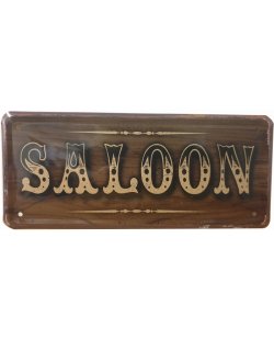 Saloon reclamebord relief