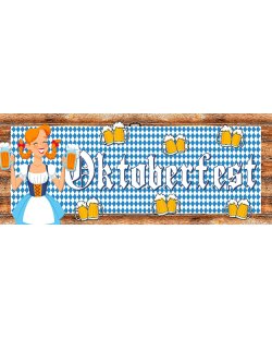 Spandoek geschikt voor voorzetbuffet - Oktoberfest motief