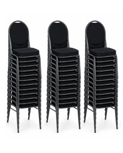 Stackchair stoel zwart (stapelstoel)