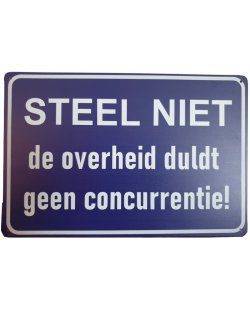 Steel niet reclamebord