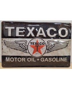 Texaco motor oil gasoline reclamebord