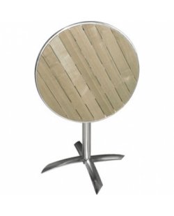 Ronde tafel met essenhouten blad kantelbaar