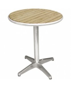 Ronde tafel met essenhouten blad