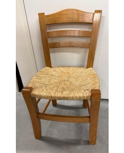 Vintage stoel met rieten zitting