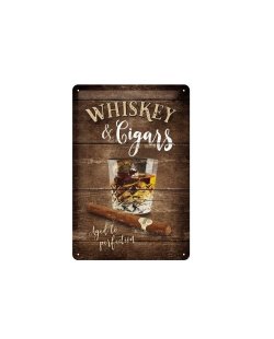 Whiskey & Cigars reclamebord relief