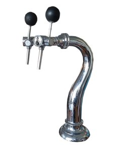 Occasion - Tapzuil zwanehals 2 kraans chroom
