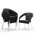 Showroom model Bolero kunststof rotan stoel zwart 4x op voorraad
