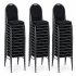 Stackchair stoel zwart (stapelstoel)